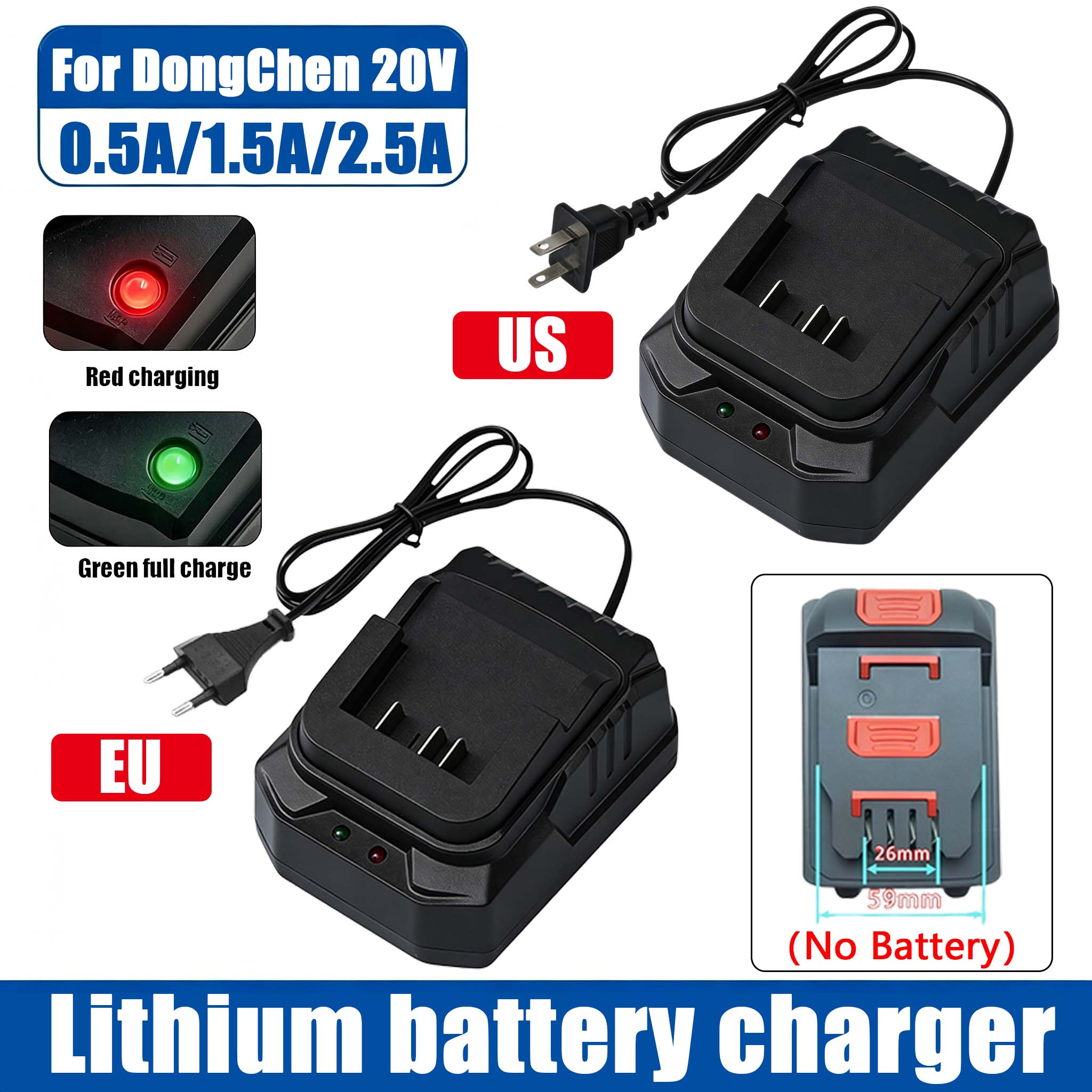 Power Tools Dongcheng - Chargeur de batterie au Lithium 20V